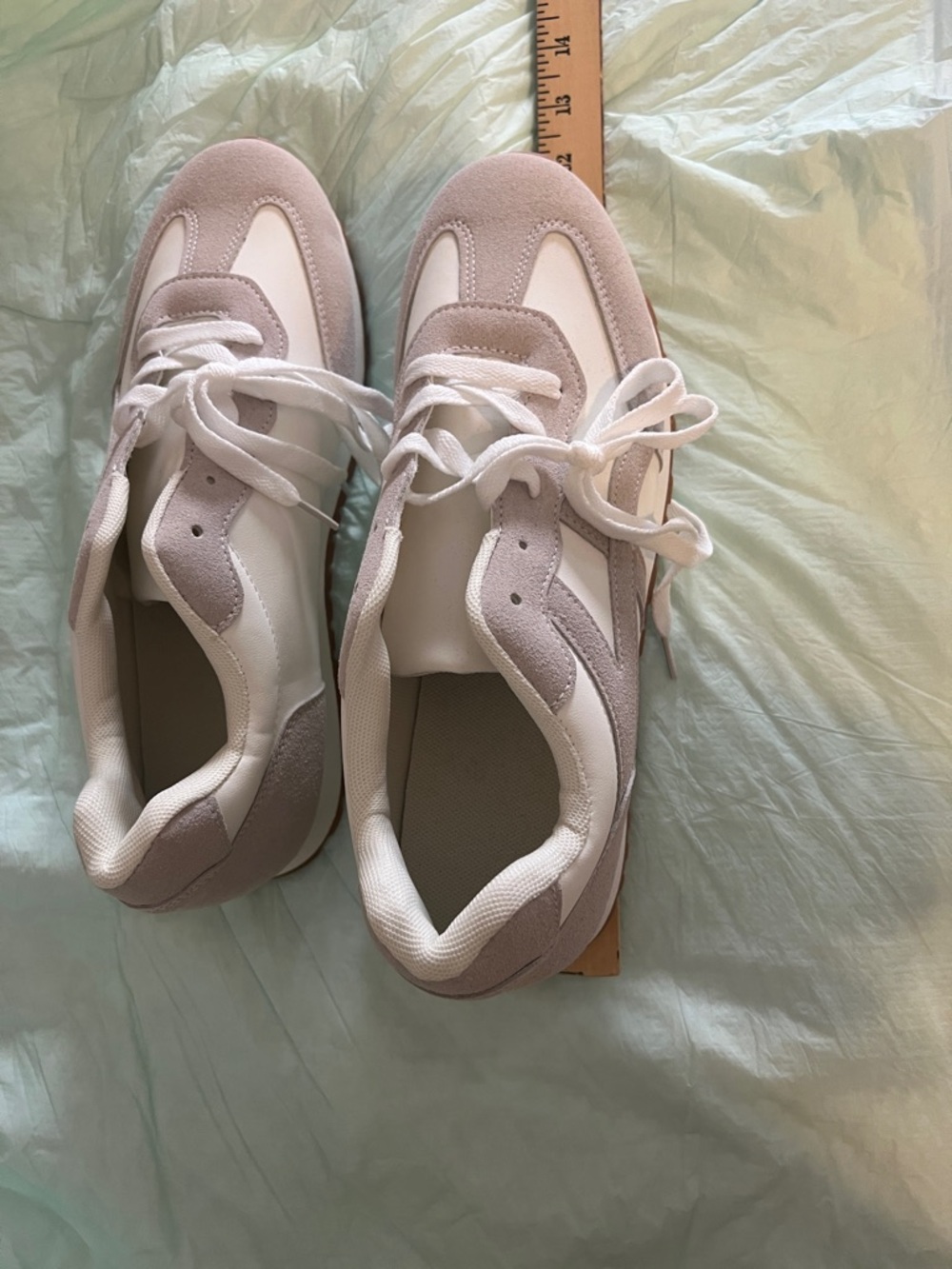 Casual Lace-Up Sneakers in White SIZE 43 - Picture 4 of 4